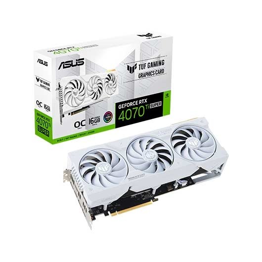 TARJETA GR FICA ASUS TUF RTX4070TI SUPER O16G WHITE GAMING